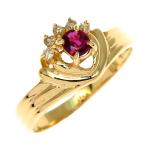 ［飯能本店］Non Brand ノンブランド ルビー ダイヤモンド リング・指輪 K18イエローゴールド 9号 レディース DH87653