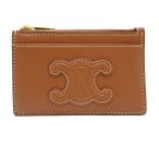 [ Гиндза магазин ]CELINE Celine Trio mf Zip карта держатель футляр для карточек машина f Brown женский DH88786