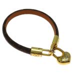 [. талант головной офис ]LOUIS VUITTON LV Louis * Vuitton k Lazy in блокировка BL #17 M6451F браслет монограмма Brown DH90621