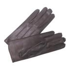 [. талант головной офис ]HERMES Hermes перчатка seli. кнопка #7? перчатки кожа темно-коричневый женский DH90709