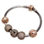 [. талант головной офис ]PANDORA хлеб гонг SV925 хлеб гонг rose браслет серебряный 925 женский DH90734