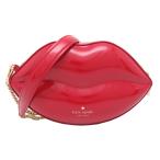 ［飯能本店］Kate Spade ケイトスペード 3D リップ ムワー KF514 ショルダーバッグ パテントレザー レッド系 レディース DH91233