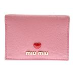[. талант головной офис ]MIUMIU MiuMiu ma гонг s Rav футляр для визитных карточек 5MC407 футляр для карточек кожа Pink Lady -sDH91440