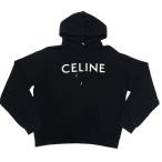 ［飯能本店］CELINE セリーヌ ルーズ フーディー コットンフリース ＃L 2Y321670Q パーカー コットン ブラック系 メンズ DH91702