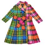 ［飯能本店］Kate Spade ケイトスペード グランドプラット ウール混コート ＃M ダッフルコート ウール/混合 チェック柄 DH92287