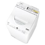ショッピング洗濯機 シャープ 洗濯機 乾燥機 洗濯6.5kg 乾燥3.5kg 縦型 上開き 穴なし槽 縦型洗濯乾燥機 ES-TX6J-W ホワイト系 SHARP