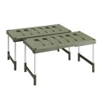 Belcabe LUKA CO-RG2T eko зеленый открытый стеллаж шкаф вдавлено inserting раздвижной 2 шт. комплект сделано в Японии 