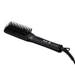 サロニア ヘアアイロン ストレートヒートブラシスリム 海外対応 セラミックコーディング SL-012BKS ブラック SALONIA
