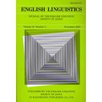 English linguistics Journal of the English Linguistic Society of Japan Volume23，Number2（2006November）