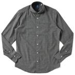 Finamore フィナモレ SERGIO BARI/080281 M0475 コットン シャンブレー カッタウェイカラーシャツ GRAY