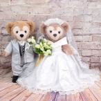 ダッフィー＆シェリーメイ 着せ替え コスチューム ロングトレーン ウエディングドレス＆タキシード No.111 本体無 Sサイズ用 送料無料