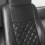 ショッピングプレミアムパッケージ キャラバン NV350 E26 シートカバー プレミアムGX ブラックステッチ フロント キルト 艶無し PVCレザー H24.6