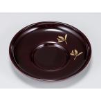 会津漆器/ 溜 4.0ダルマ茶托 5枚組 金