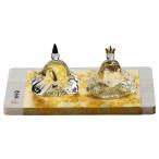 雛人形 コンパクト ガラス ひな人形/ 金彩硝子雛飾り /ミニチュア 初節句 お雛様 おひな様