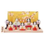 雛人形 コンパクト 陶器 小さい 可愛い/ 染絵弥生飾り雛(平飾り) /ミニチュア 初節句 お雛様 おひな様
