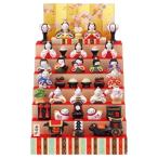 ショッピングひな祭り 雛人形 コンパクト 陶器 小さい 可愛い/ 錦彩花かざり雛(七段飾り) /ミニチュア 初節句 お雛様 おひな様