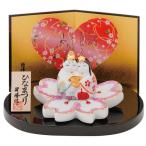 雛人形 コンパクト 陶器 小さい 可愛い ひな人形/ 桜花雛 白磁 /ミニチュア 初節句 お雛様 おひな様 雛飾り