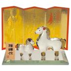 干支 午 置物 馬 うま 2026年/ ビードロ金彩 福午（親子・紅） /粗品 販促 景品 縁起 町内会 敬老会 神社 寺社 年末 年始 家庭用 業務用