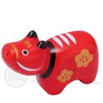 干支 置物 丑 牛 うし/ 彩絵赤べこ箸置き 3個セット /2021年 粗品 販促 景品 縁起 町内会 敬老会 神社 寺社 年末 年始 家庭用 業務用
