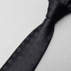 西陣織　フォーマルネクタイ　黒　菊紋　シルク100％　日本製　礼装　告別式・葬式　メール便可　nj12