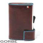 ミニ財布 キャッシュレス ゴルベ GORBE クレジットカードケース イタリアンレザー アルミニウムカードホルダー (カラーエッジversion) c-secure
