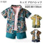 キッズ アロハシャツ Tシャツ 短パンツ 3点セット ビーチウェア 夏 半袖シャツ 男の子 開襟シャツ 子ども服 ハワイアン 総柄 カジュアル おしゃれ 通学 通園