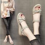 サンダル レディース 履きやすい 夏 ストラップサンダル 柔らかい  厚底靴  ぺたんこ 歩きやすい 美脚 大人 新作