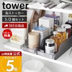 山崎実業 公式 タワー 冷蔵庫中缶ストッカー S 2個セット tower 缶ラック 缶ディスペンサー 160ml缶 250ml缶 取り出しやすい 収納ラック 1479