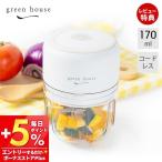 電動 フードチョッパー 自動 みじん切り 器 充電式 フードプロセッサー 軽量 コードレス 170ml コンパクト 少量 GH-FC25A グリーンハウス