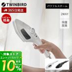 2WAY スチーマー 衣類 ドライ アイロン スチーム ハンディー ホワイト ハンディーアイロン＆スチーマー ESA-4095W ツインバード TWINBIRD
