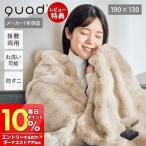 電気毛布 掛け敷き 190×130cm 洗える ひざ掛け 敷毛布 ダニ退治 洗濯 省エネ ベッド ソファ リビング toron トロン QS553 QUADS クワッズ