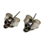 Yahoo! Yahoo!ショッピング(ヤフー ショッピング)ピアス　シルバー・キャッチ付きピアス　小さいドクロ33　クリックポスト選択　送料200円