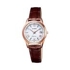 エクシード EXCEED ES9372-08W シチズン CITIZEN 電波ソーラー クロコダイル ワニ革 ペアモデル ピンクゴールド レディース 腕時計 お取り寄せ