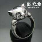 子猫の指輪CZクラウンキャットリン...