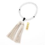 数珠 女性用 水晶7mm 黒オニキス 銀