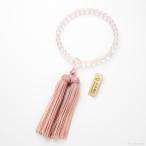 数珠 女性用 霧水晶切子8mm 二天紅水