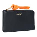 【お取り寄せ】 ロエベ LOEWE コインケース カードケース ノット コインカードホルダー CEM1Z40X02 6036 BLACK/BRIGHT ORANGE