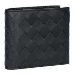 【並行輸入品】 ボッテガヴェネタ BOTTEGA VENETA メンズ 折財布 二つ折り財布 小銭入れ付き イントレチャート 749412 VCPQ4 8803 BLACK-SILVER
