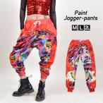 ヒップホップ衣装 落書きアートペイントジョガーパンツ ダンス 衣装 ヒップホップ ロングパンツ ヒップホップダンスパンツ ズボン  EJ64123