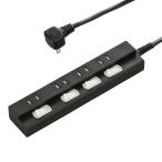 Yahoo! Yahoo!ショッピング(ヤフー ショッピング)オーム電機 HS-TPK42PBT-K 雷に強い節電タップ 4個口 2m 黒 [品番]00-6942