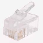 オーム電機　モジュラープラグ4極4芯用2個入TS-1921 [品番]05-1921【メール便・定形外郵便にて発送】