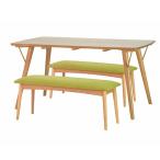 ダイニングセット 3点セット 北欧 オーク材 クローバー (IS)