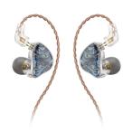 ショッピングphone NICEHCK(ナイスエイチシーケー)　DB2 ブルー 有線イヤホン カナル型 リケーブル対応 耳掛け型 2pin ハイブリッドイヤホン