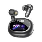 (8月下旬発売予定) TOZO Aerosound6 Pro ブラック【TZ-T11127BK】 完全ワイヤレスイヤホン Bluetooth 6.0 ノイズキャンセリング IPX8 マルチポイント トーゾー