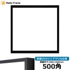 ショッピング正方形 正方形額縁 NS004/ブラック（09-MT117） 500角（500×500mm） 前面UVカットアクリル仕様 ラーソン・ジュール