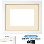 額縁　フレーム　押し花用額縁　J501/白　60額サイズ（606×455mm）