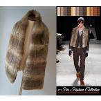 野性的な本能と強さを表現する☆チェスナットラパンファーマフラー新品本物毛皮マフラー　メンズ　リアルファーストール　ネックウォーマー