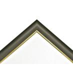 木製仮縁 フリーフレームB型 ブラウン色フレーム面金ゴールド F-120
