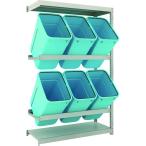 (大型) TRUSCO 194-8552 M1.5-6442D2B スチールラック ゴミ箱ラック M1.5型 H1800XW1160XD445 2段 RBK-70 6個付 連結 1948552