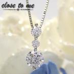 close to me クロス・トゥ・ミー 大粒シグニティースパーキュービック スリーストーン シルバーネックレス SN37-006 cheri シェリ ビジュー